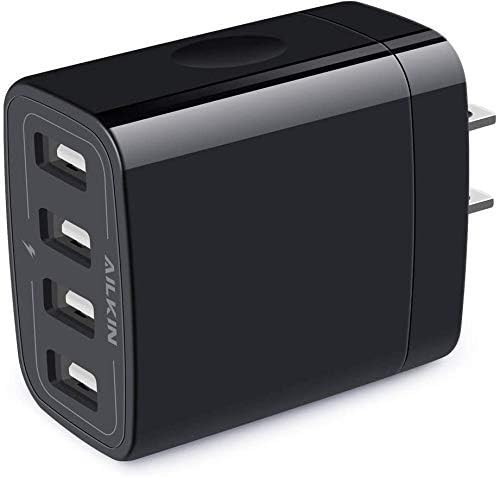 Power Up Your Devices with AILKIN's 4-Port USB Wall Charger - Fast Charging Station for iPhone, Samsung, and More!