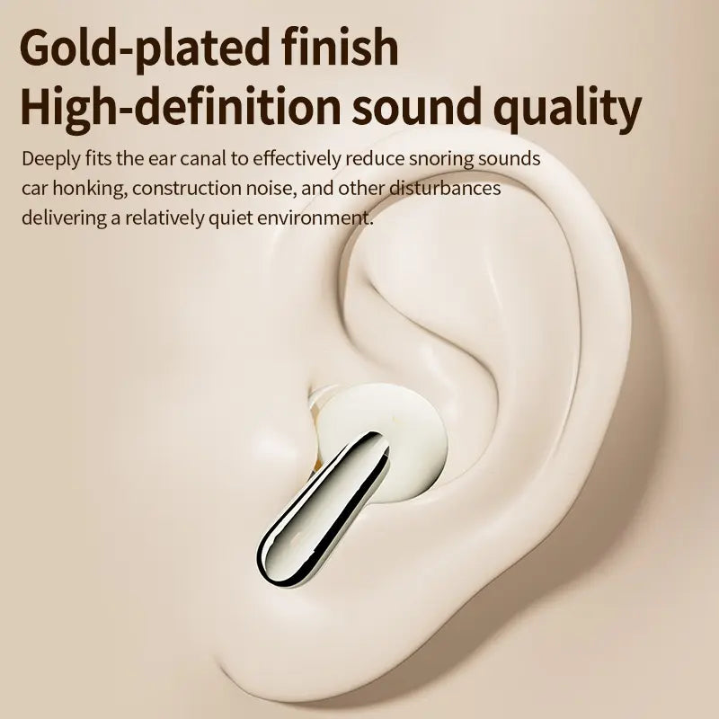 MSHUKCOE Mini Invisible Bluetooth Earphones - True Wireless, Touch Control, Noise Cancelling, IPX5 Waterproof for Sports & Gym