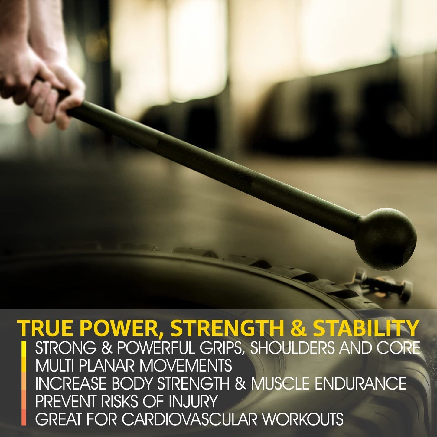 Elevate Your Strength Training with Our Versatile Steel Mace Bell - Perfect for Full Body Workouts, Available in Multiple Weights for Everyone!