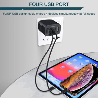 Power Up Your Devices with AILKIN's 4-Port USB Wall Charger - Fast Charging Station for iPhone, Samsung, and More!