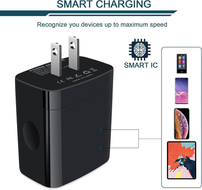 Power Up Your Devices with AILKIN's 4-Port USB Wall Charger - Fast Charging Station for iPhone, Samsung, and More!
