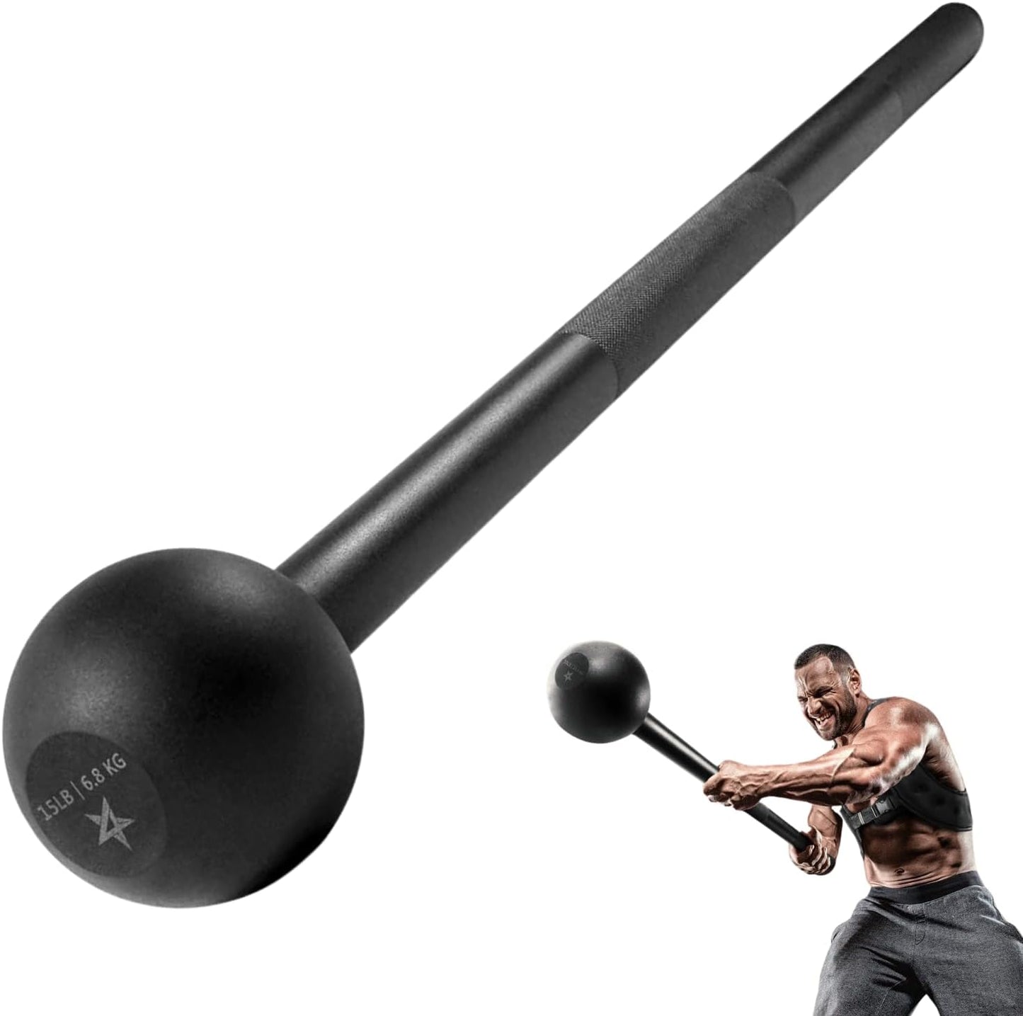 Elevate Your Strength Training with Our Versatile Steel Mace Bell - Perfect for Full Body Workouts, Available in Multiple Weights for Everyone!