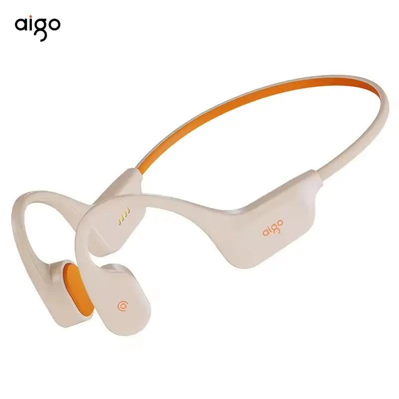 Aigo GS06 Swimming Headphones Professionally Waterproof IP68 Wireless Open Wearable Bluetooth 5.4 32GB MP3 Sports Bone Conduction Headphones Audio Magnetic Memory Titanium Usb