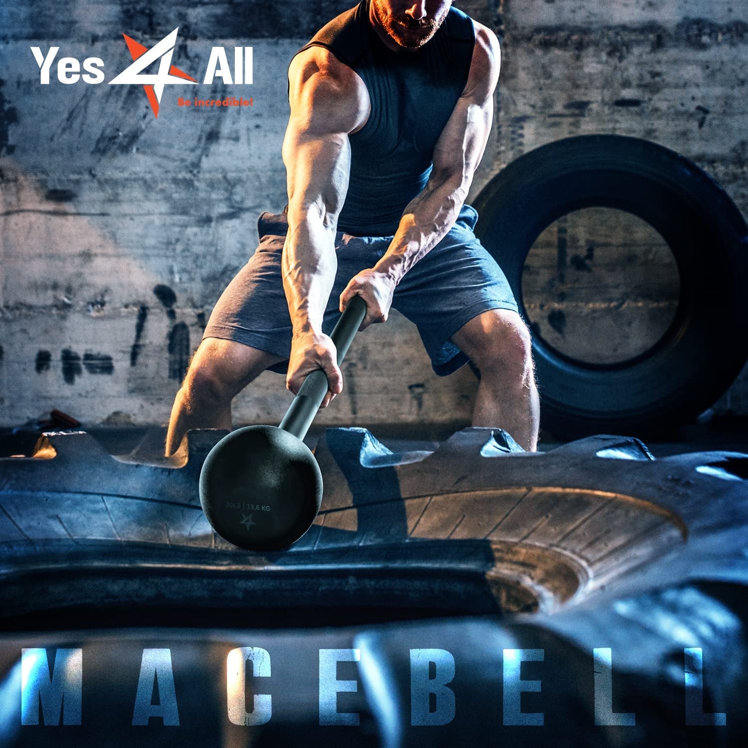 Elevate Your Strength Training with Our Versatile Steel Mace Bell - Perfect for Full Body Workouts, Available in Multiple Weights for Everyone!