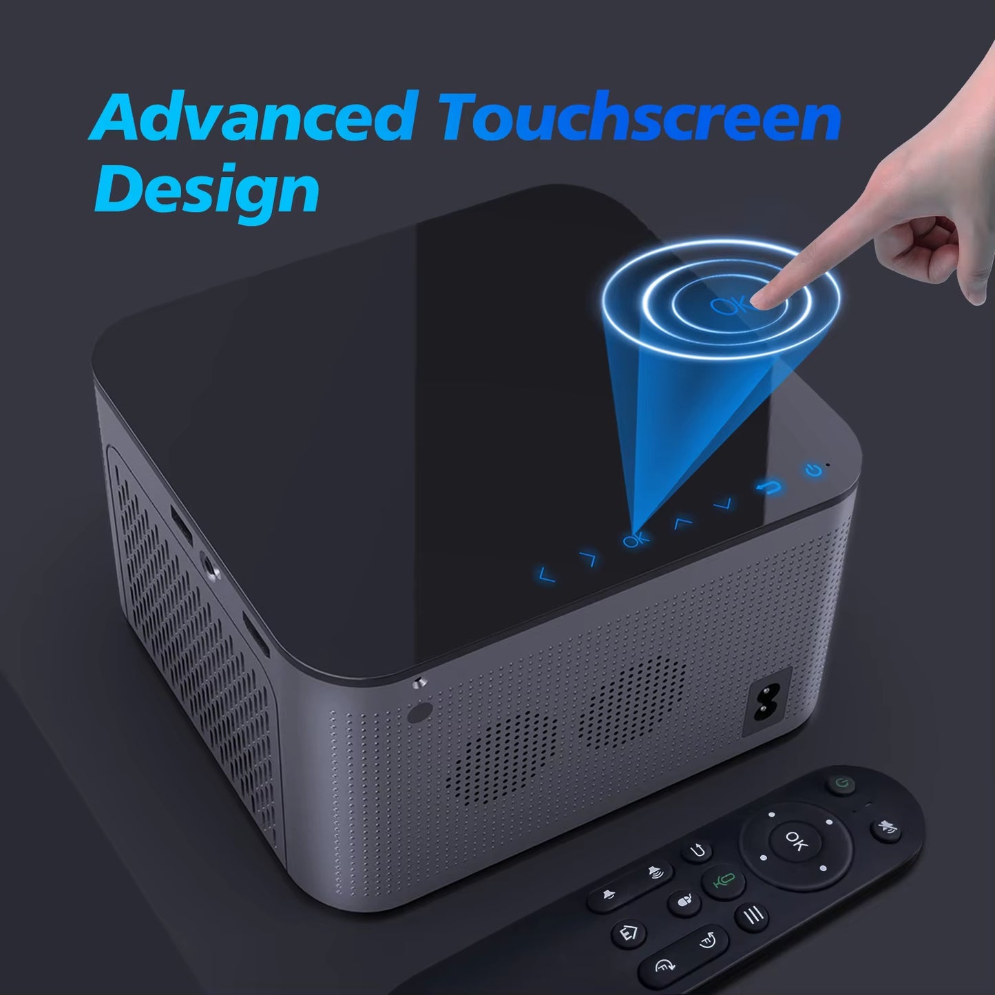 4K Smart Projector with Android 11, 580ANSI Brightness, Full HD 1920x1080P, WiFi 6, BT 5.0, Voice Control - Ultimate Home Cinema Experience